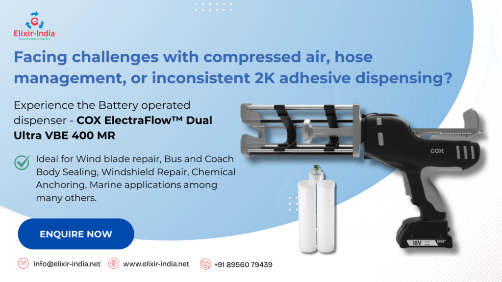COX ElectraFlow Dual Ultra VBE 400 MR 2K adhesive dispensing gun