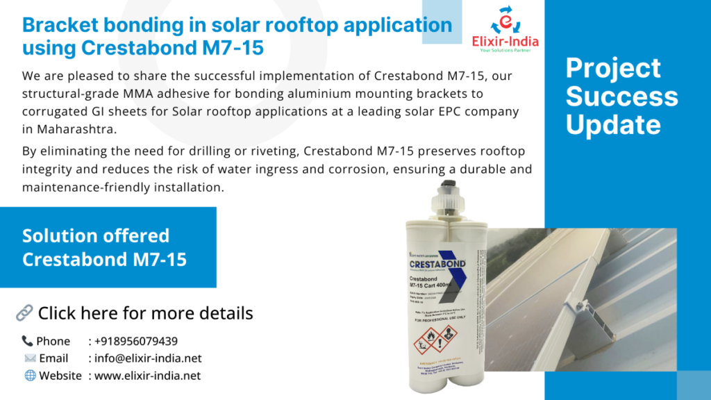 Crestabond M7-15 solar rooftop bracket bonding case study